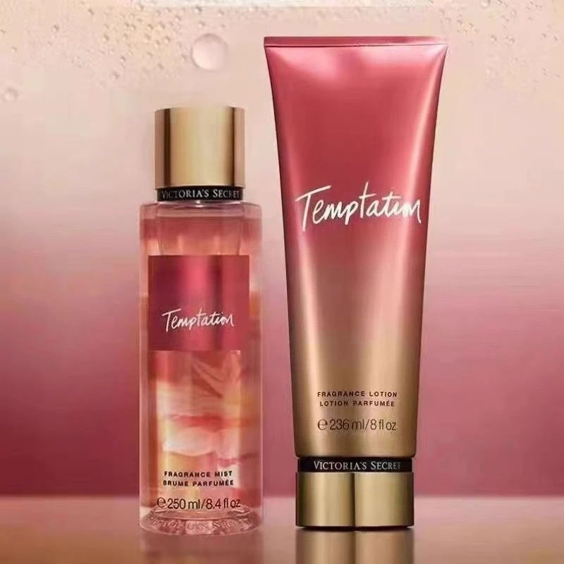 Fragrance Body Lotion VS Essential Oil Spray Set Moisturizing and Hydrating Body Hydrating Lotion Lasting Fragrance