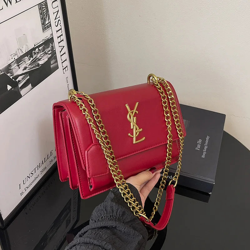 2026 new women's shoulder bag, large capacity, simple temperament, solid color handbag, high-end women's crossbody bag