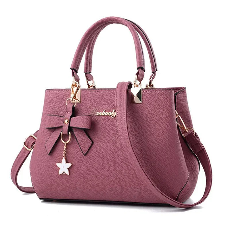 New  Elegant Shoulder Bag for Women Luxury Designer Handbags Female Bags Plum Bowknot Sweet Messenger Crossbody Bag
