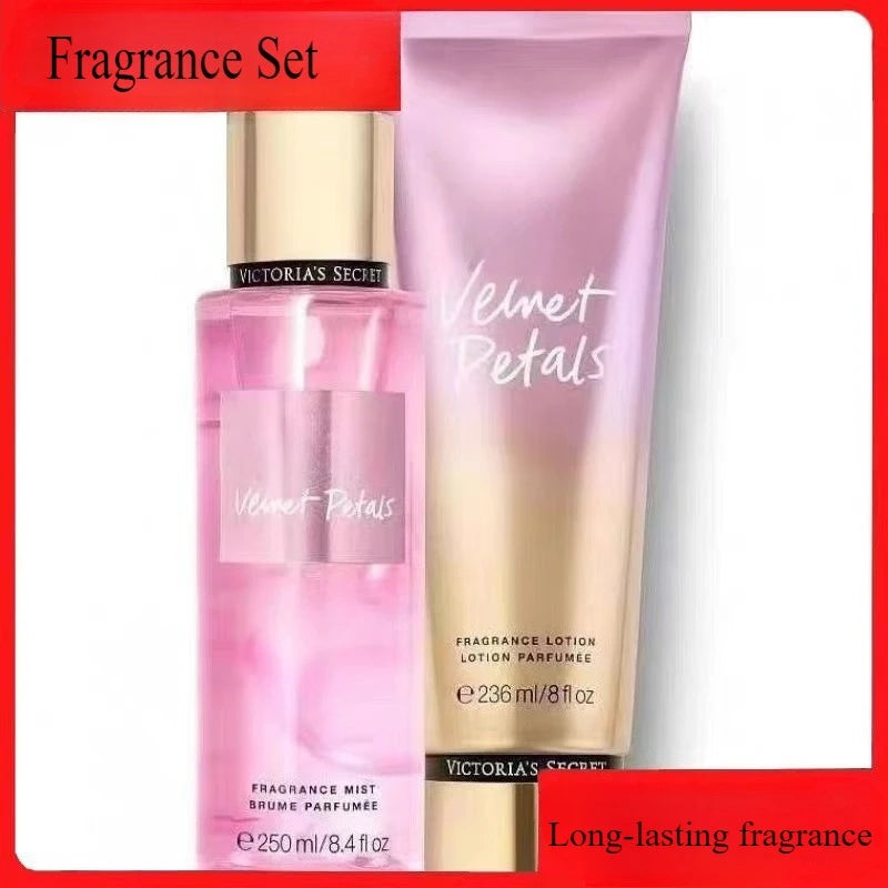 Fragrance Body Lotion VS Essential Oil Spray Set Moisturizing and Hydrating Body Hydrating Lotion Lasting Fragrance