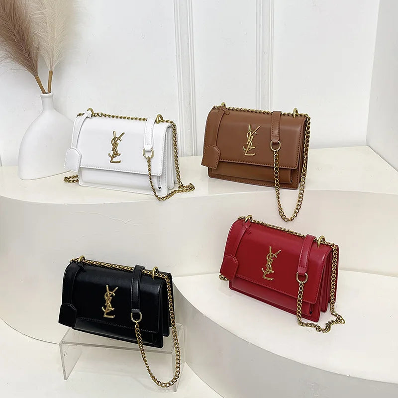 2026 new women's shoulder bag, large capacity, simple temperament, solid color handbag, high-end women's crossbody bag