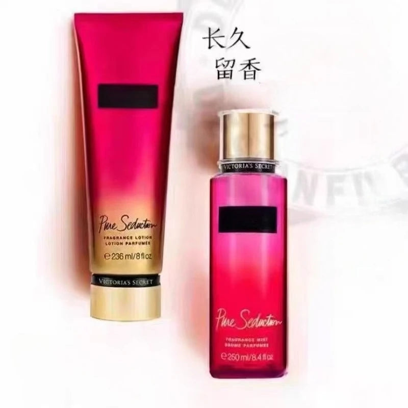 Fragrance Body Lotion VS Essential Oil Spray Set Moisturizing and Hydrating Body Hydrating Lotion Lasting Fragrance