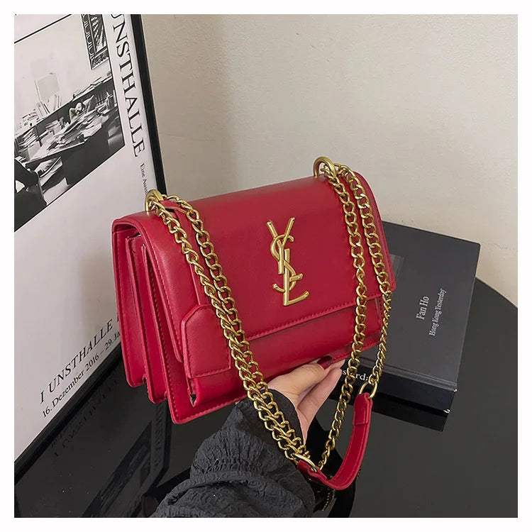 2026 new women's shoulder bag, large capacity, simple temperament, solid color handbag, high-end women's crossbody bag