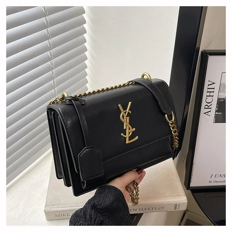 2026 new women's shoulder bag, large capacity, simple temperament, solid color handbag, high-end women's crossbody bag